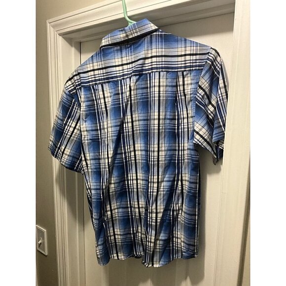 BEVERLY‎ Hills Polo Club Boys Button Down Striped Shirt Size 14-16 - Picture 8 of 9